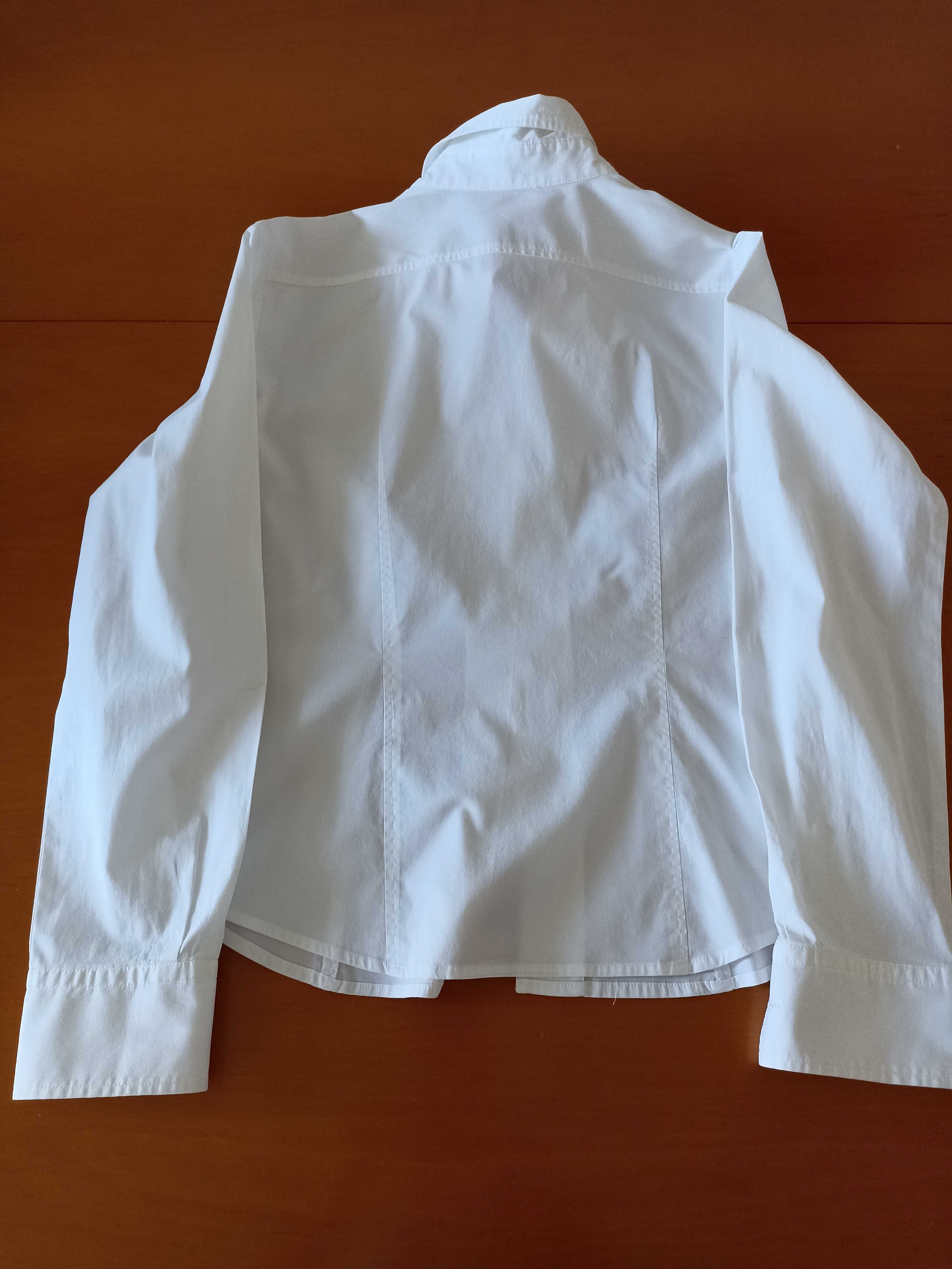 Biała bluzka koszulowa, damska, rozm. 38