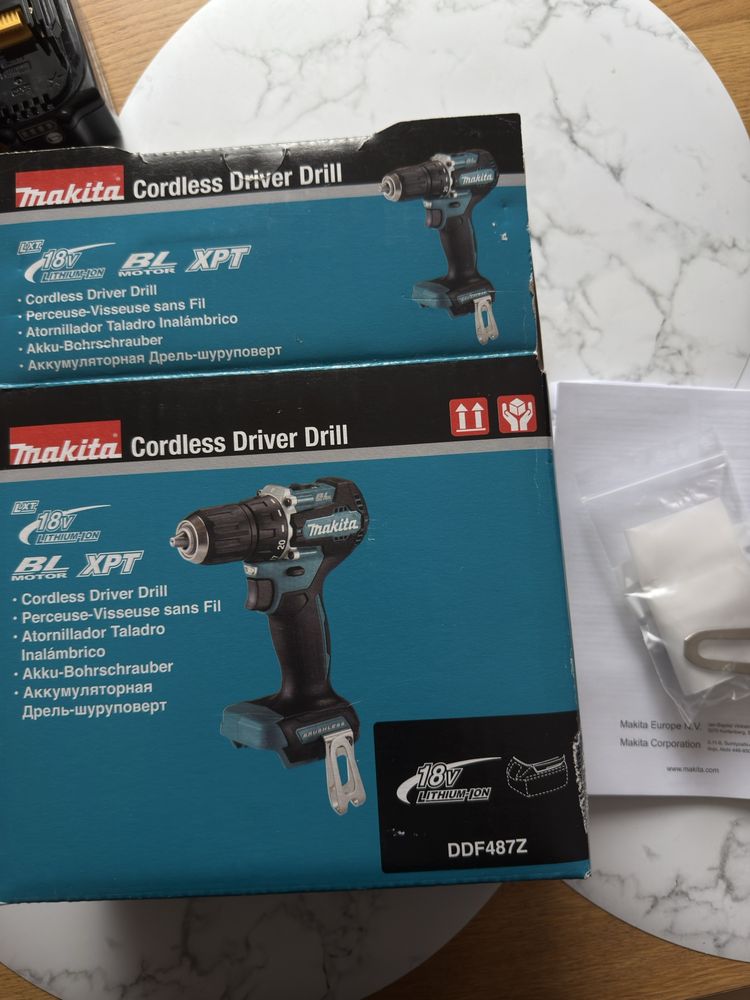 Makita DDF487 + akumulator 5 Ah – NOWY zestaw