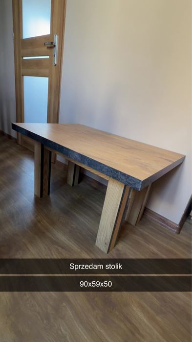 Stolik z płyty i blatu