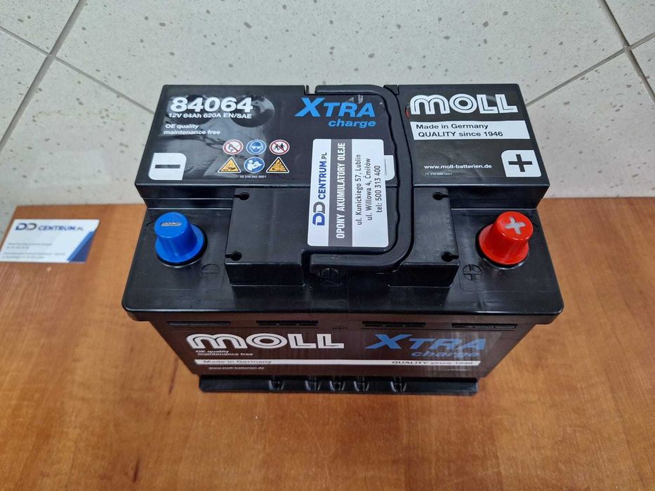 Warszawa - Nowy akumulator MOLL X-tra 64Ah 620A - 60Ah 61Ah 63AH 65AH