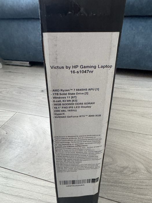 Ноутбук HP Victus AMD ryzen 7 RTX4060