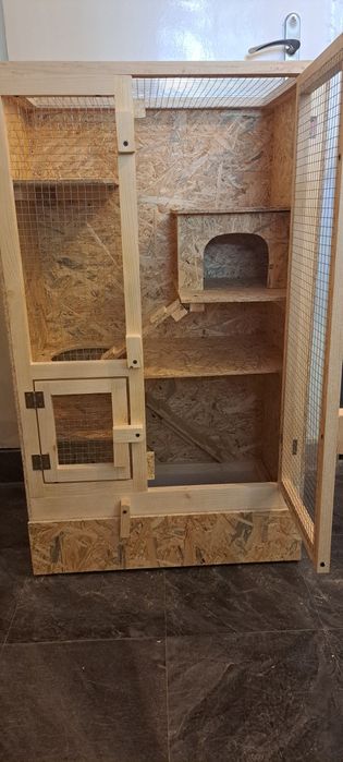 Klatka drewniana nowa dla szynszyla lub innego gryzonia