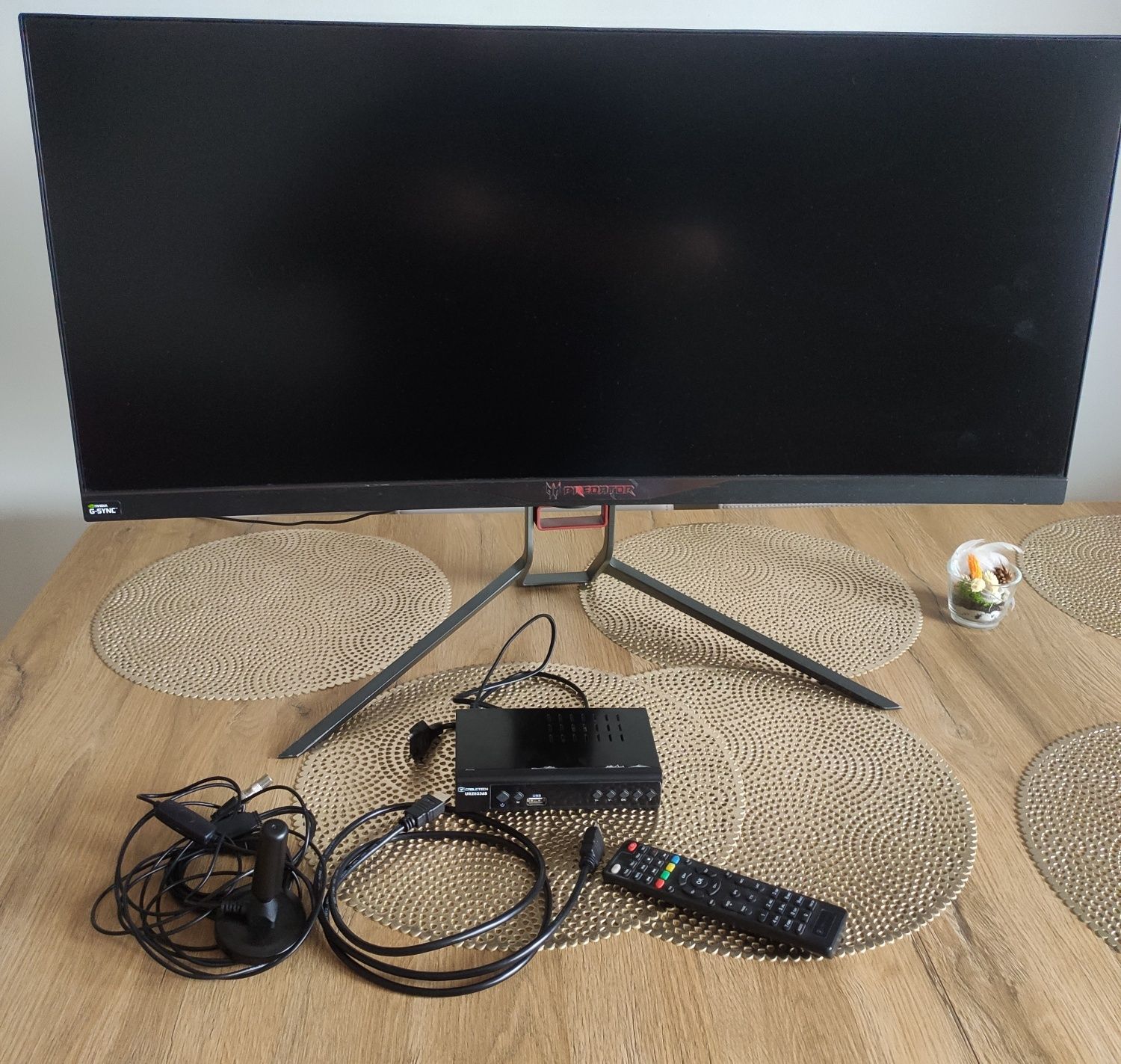 TV TELEWIZOR 34" Acer predator ZAKRZYWIONY Ekran HDMI 4x USB + Dekoder