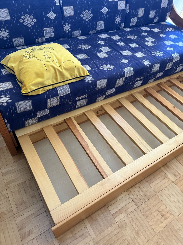 Sofa, łóżko z funkcją spania i pojemnikiem na pościel