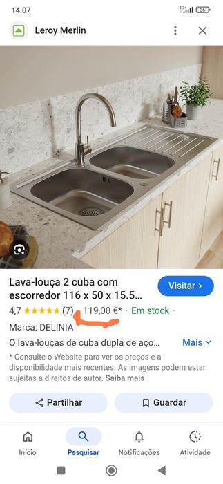 Lava louça Inox,Rodi,2 pias com escorredor