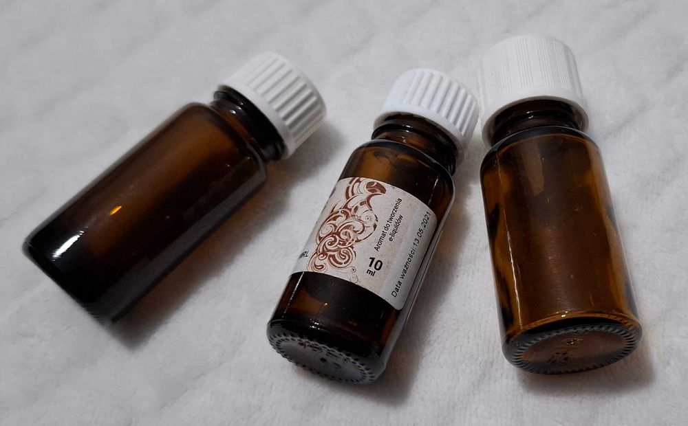 Szklane buteleczki po olejkach itp. 10ml, mix, 3szt. (Kreatywne, Szkło