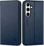 Shieldon naturalne Etui skórzane do Samsung Galaxy S25 Plus granat