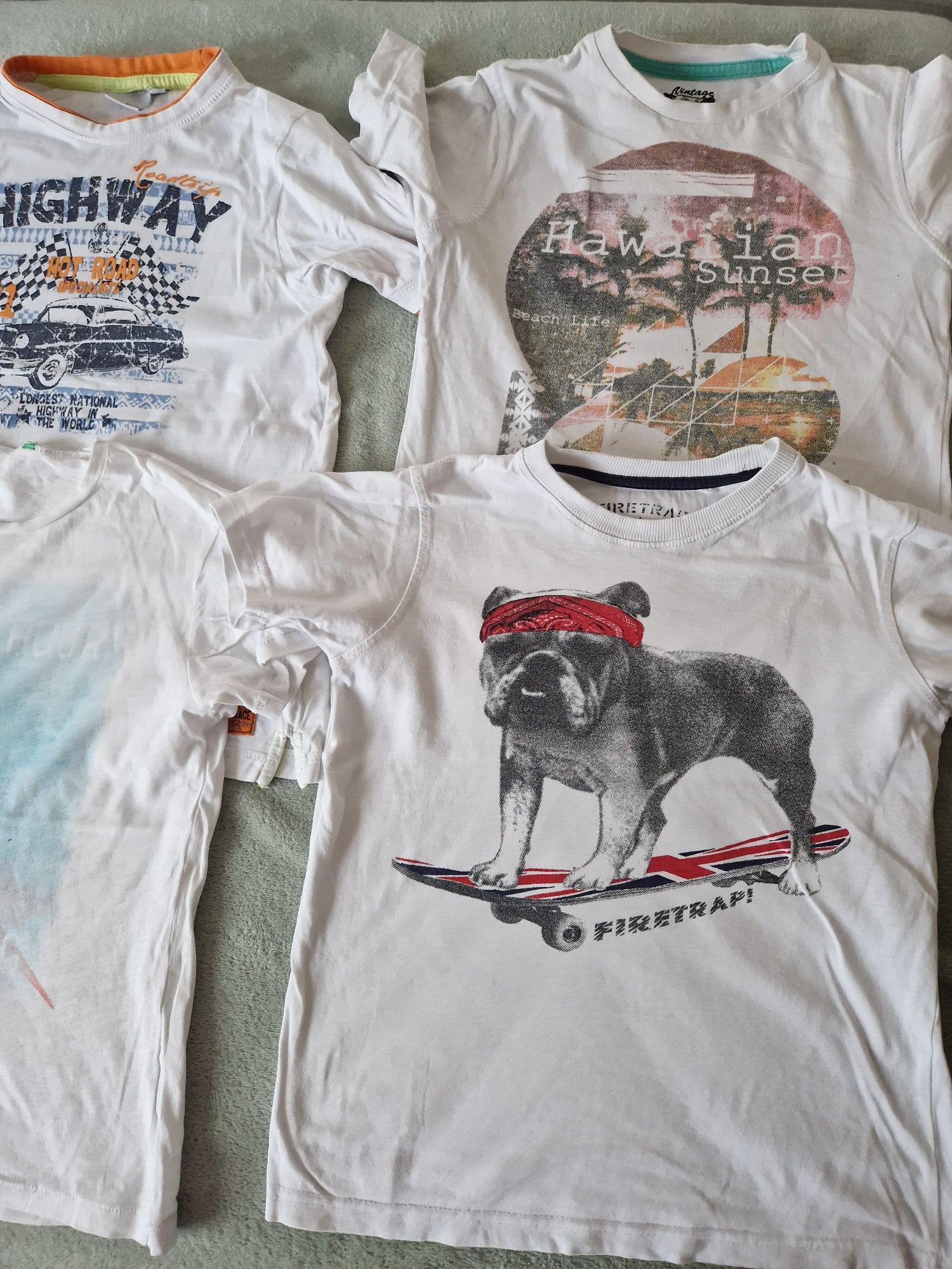 Koszulki z krótkim rękawem 122, Zara, Benetton,  6 sztuk