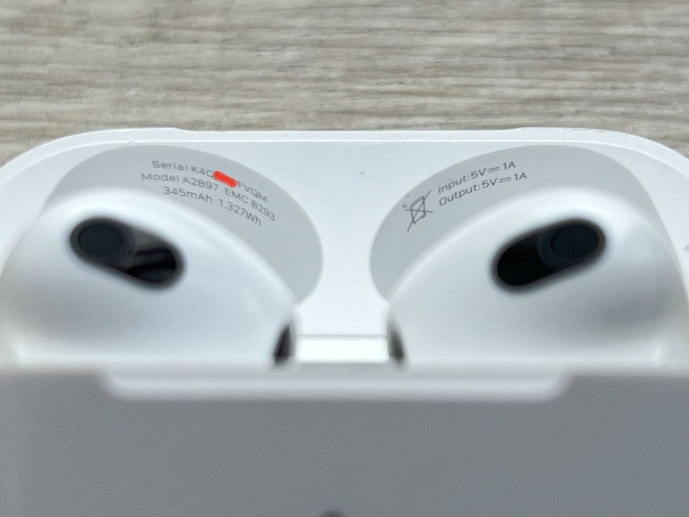 Apple AirPods 3 (MPNY3) оригінал. НОВІ. На офіц. гарантії 16.05.24