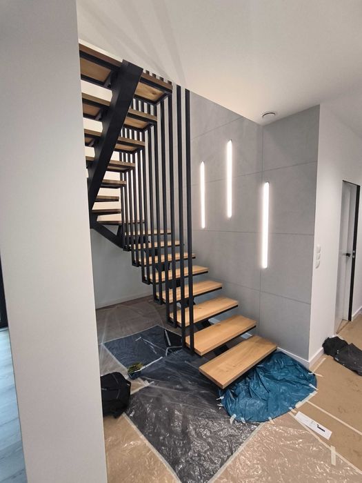 Schody metalowe nowoczesne loft industrialne
