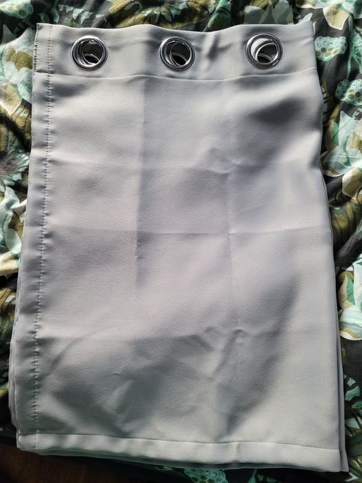 Zaslonki krotkie Szare do kuchni lazienki 2szt