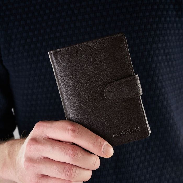 portfel męski skórzany brązowy brodrene g-28-br