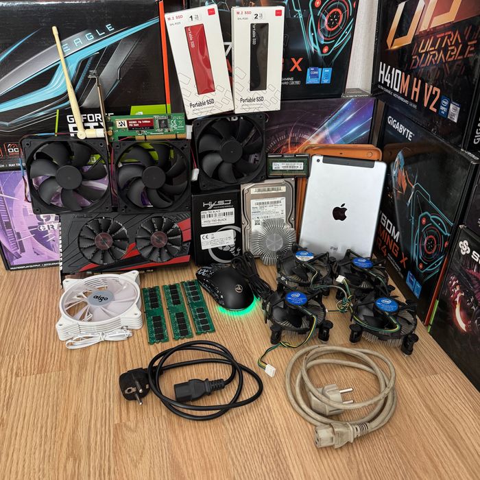 Запчастини (HDD, SSD, Відеокарта, Мишка, Кулери, Вентилятори, ОЗУ)
