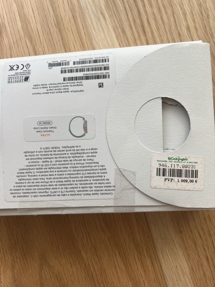 Apple Watch Ultra 49mm Titanium, Green Alpine Loop M