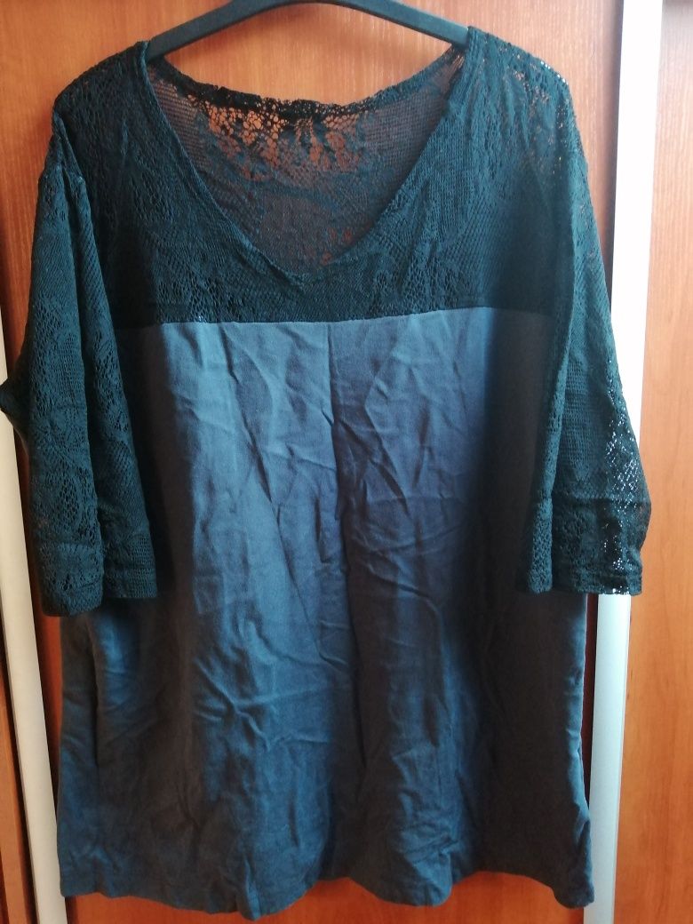 ŁADNA duża Bluzka szyta przez krawcową XXXL stan idealny