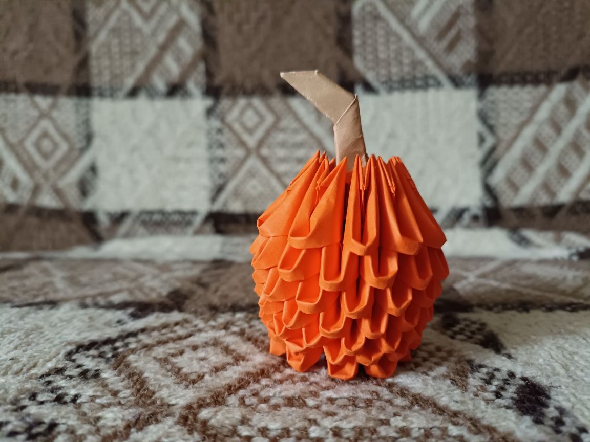 Mini Dynia Halloween Origami Modułowe 3D