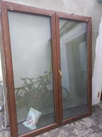 Drzwi Okno tarasowe niski próg kolor orzech