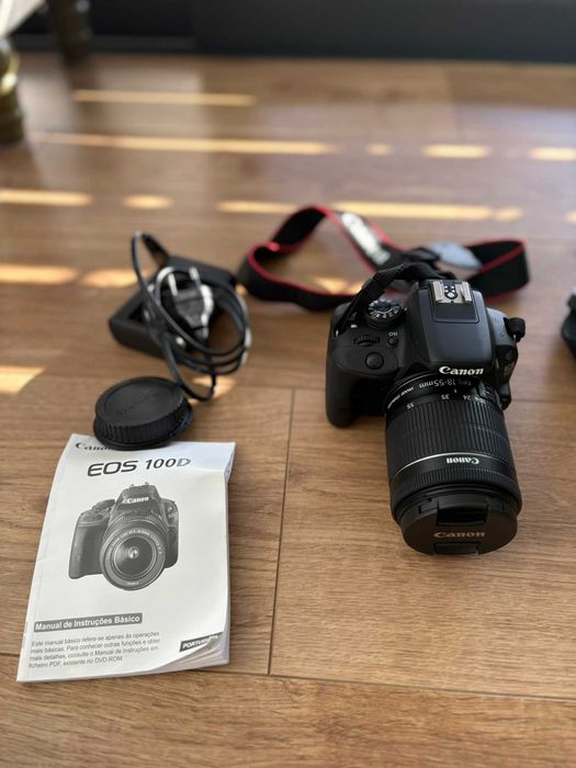 Canon EOS 100D + Lente 18-55mm IS STM – Como nova!