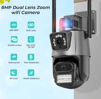 Вулична Поворотна WI-Fi Камера P10Q 8Mp ICSee Відеонагляд Сигналізація
