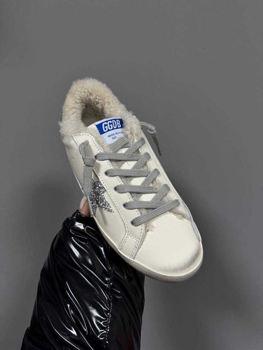 Кросівки зимові Golden Goose Ballstar Silver Star premium з хутром