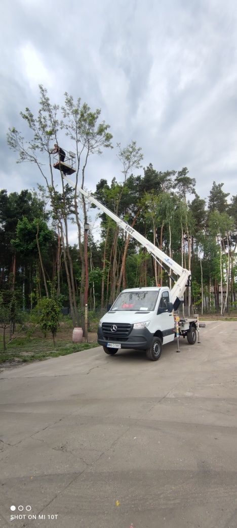 Wynajem podnośnika koszowego 18m i27m 300kg 13 w bok Błonie Brwinów ok