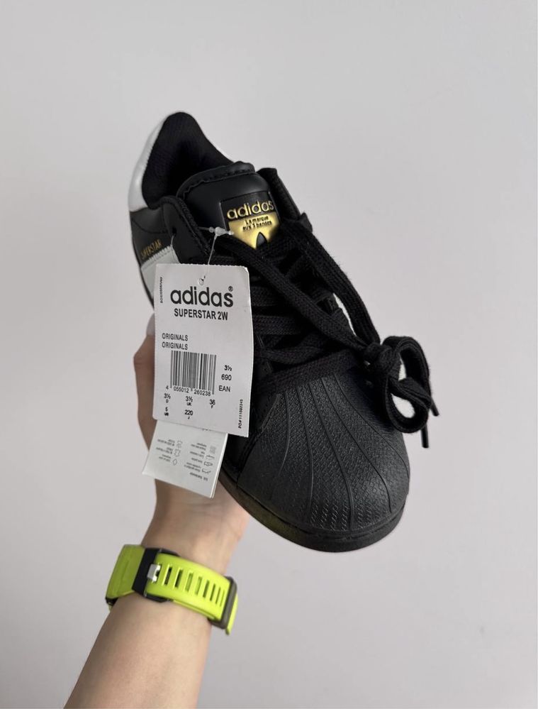 Кросівки жіночі Adidas Superstar Black Premium 36-41