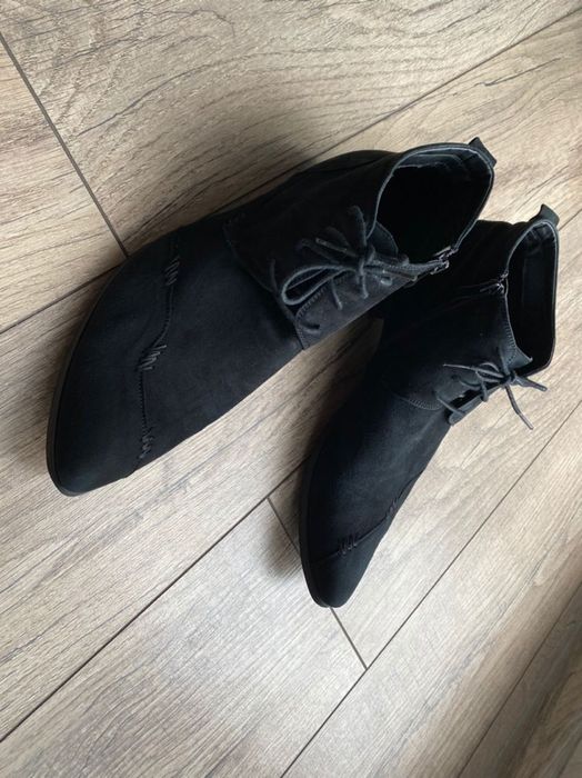 Полуболинки, туфли замшевые