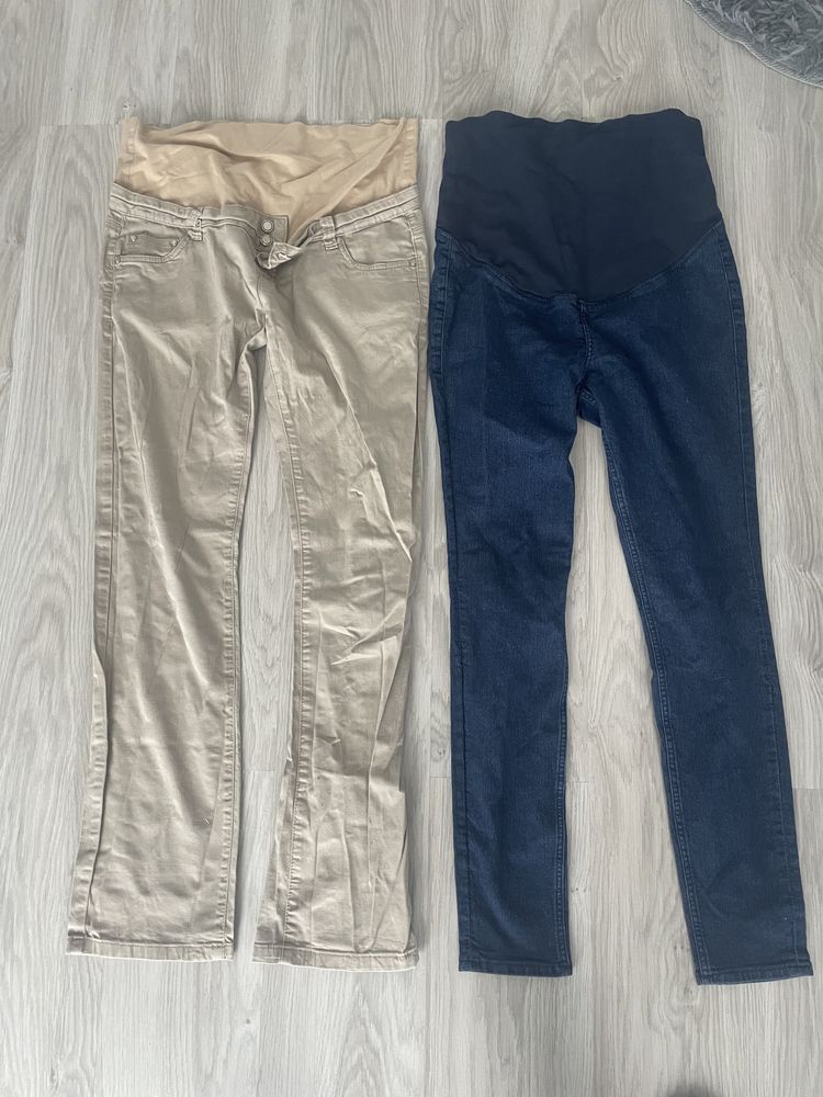 Spodnie ciążowe 4 pary L / XL jeansy paka / zestaw