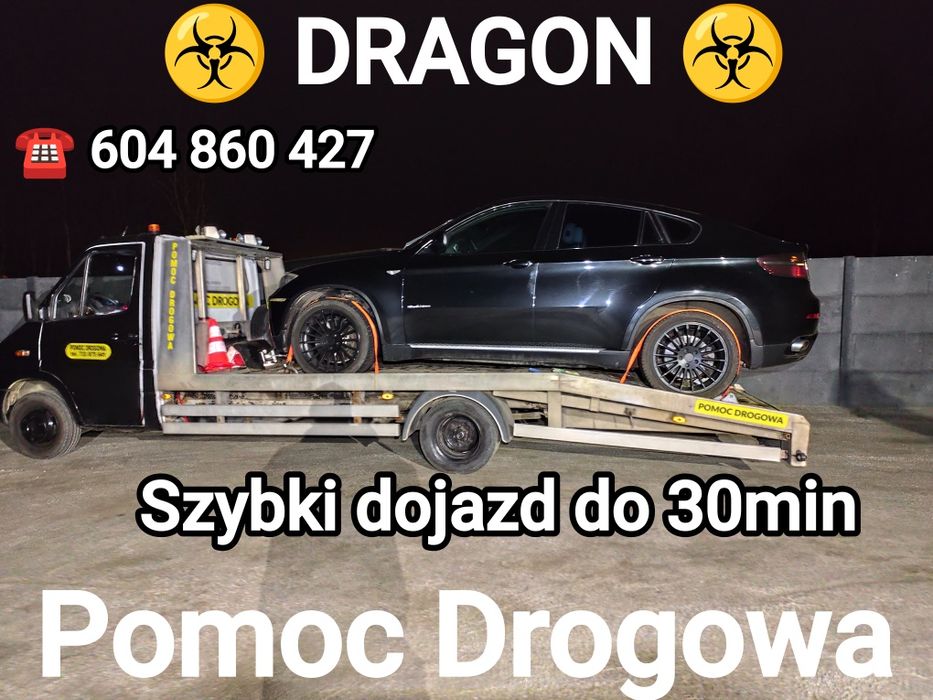 DRAGON Tanio Pomoc Drogowa,Laweta Zielona Góra,Bus 6 osob,Holownik 4x4