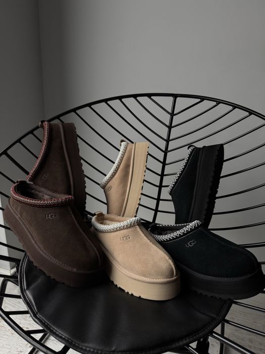 Ugg уги Tasman зимові на платформі Коричневі/чорні/бежеві
