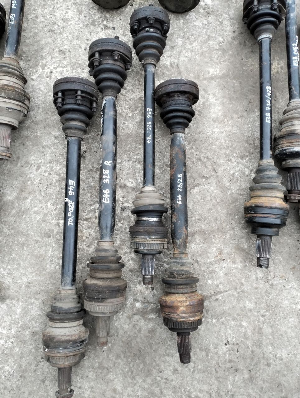 Піввісі, півосі, привода, ШРУСи, BMW е28, е34, е32, е39, е38, е46, е36