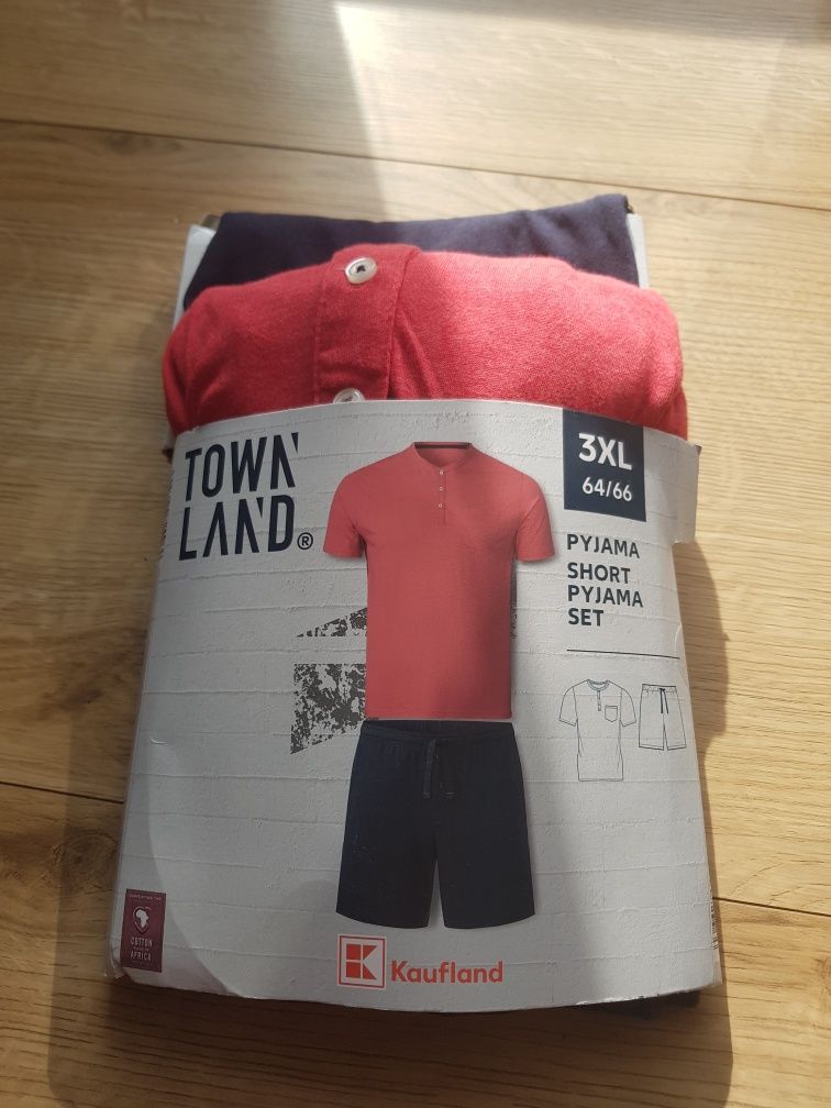 Nowa bawełniana piżama męska marki Town Land rozmiar 3XL