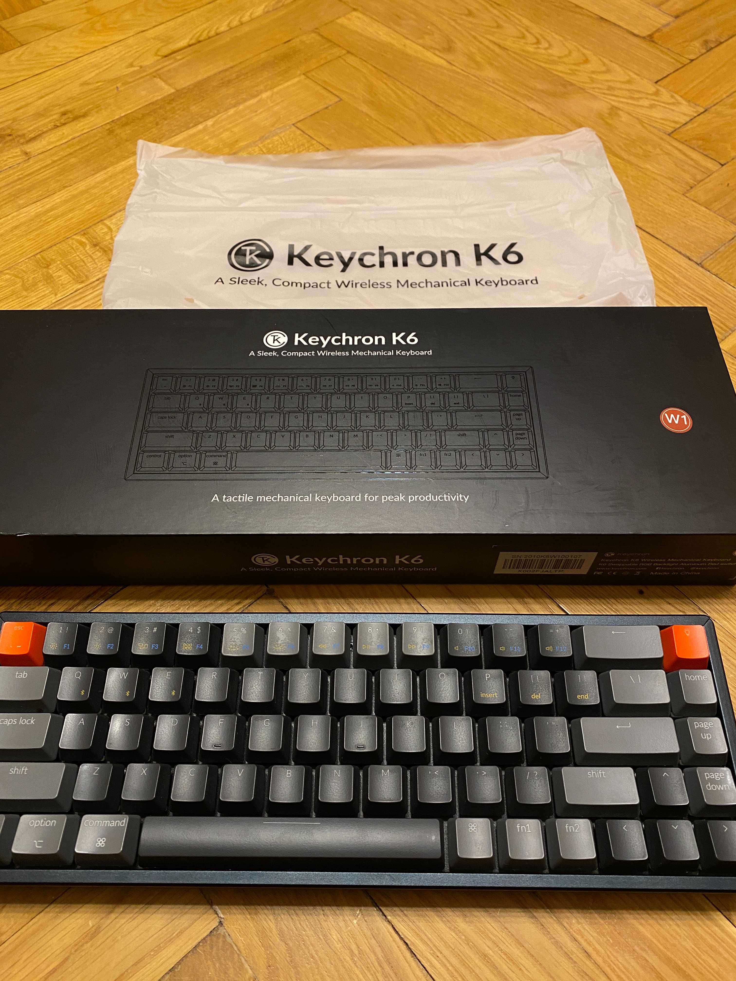Keychron K6 Aluminium RGB Hotswap Gateron Red (дуже тихі)