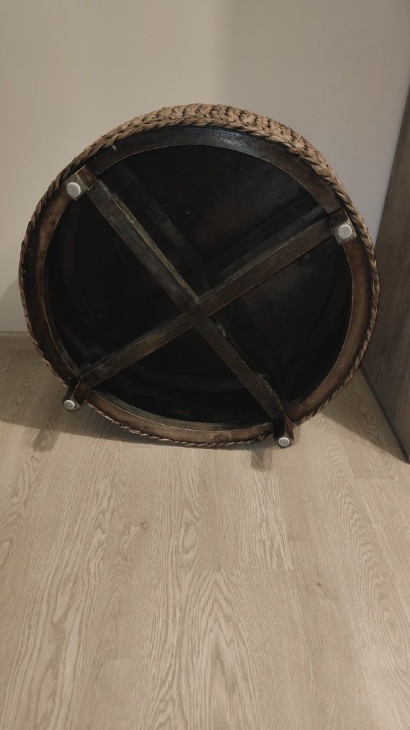 Stolik kawowy Boho trawa morska / hiacynt wodny