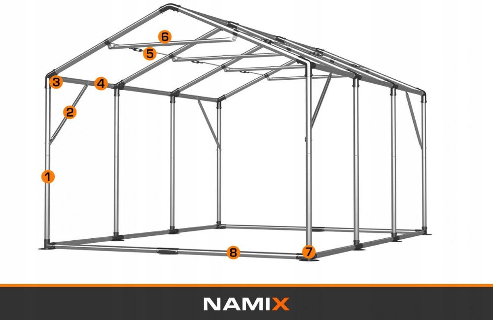 Namiot PRESTIGE 3x6-2,6m hala przemysłowa magazynowy CAŁOROCZNY PVC