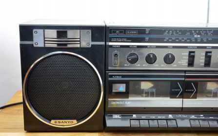 retro rodiomagnetofon SANYO M W170LO sprawne ładnie gra