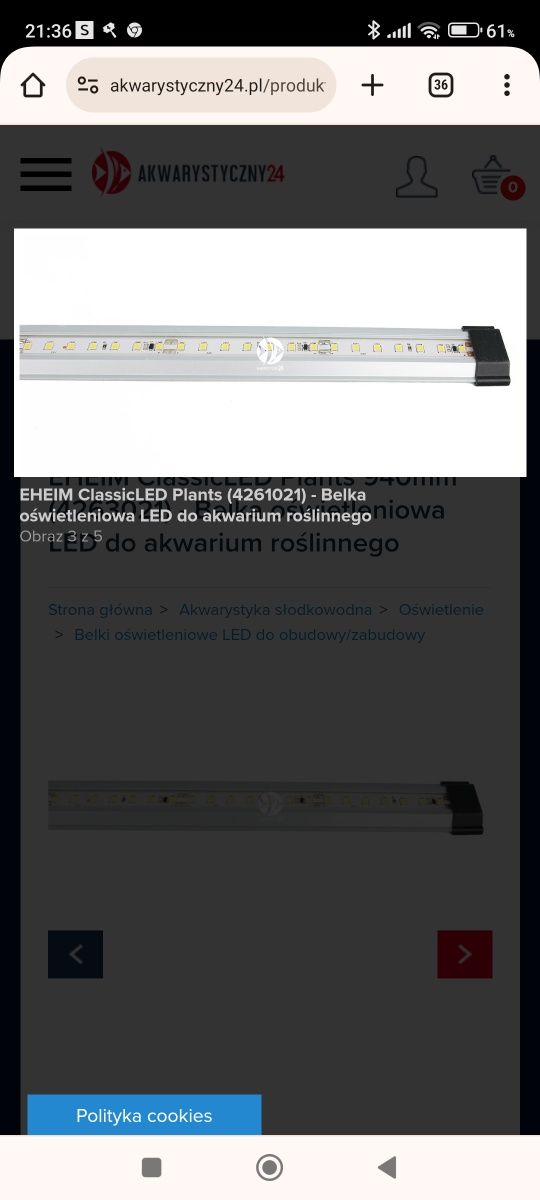 Lampa LED 940 mm