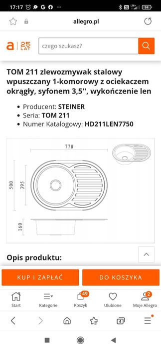 Zlewozmywak ze stali nierdzewnej