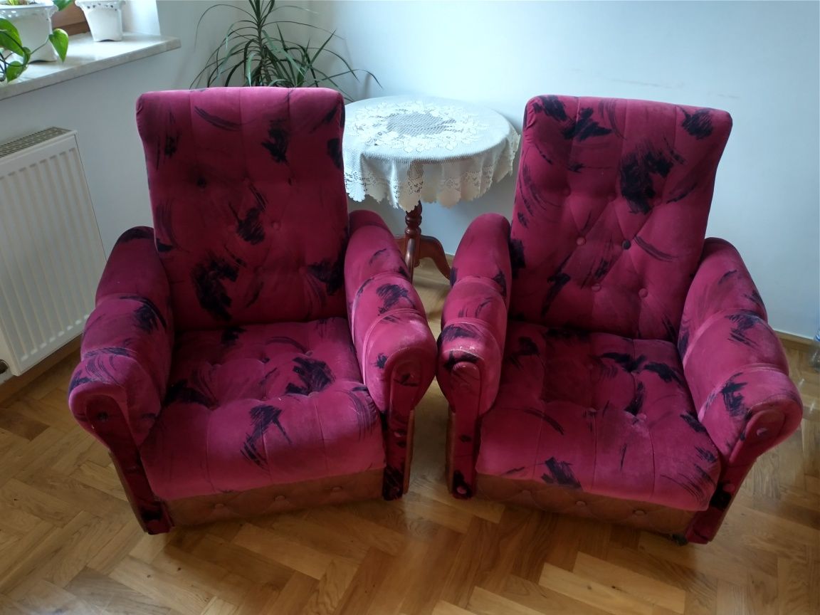 Fotele różowe używane