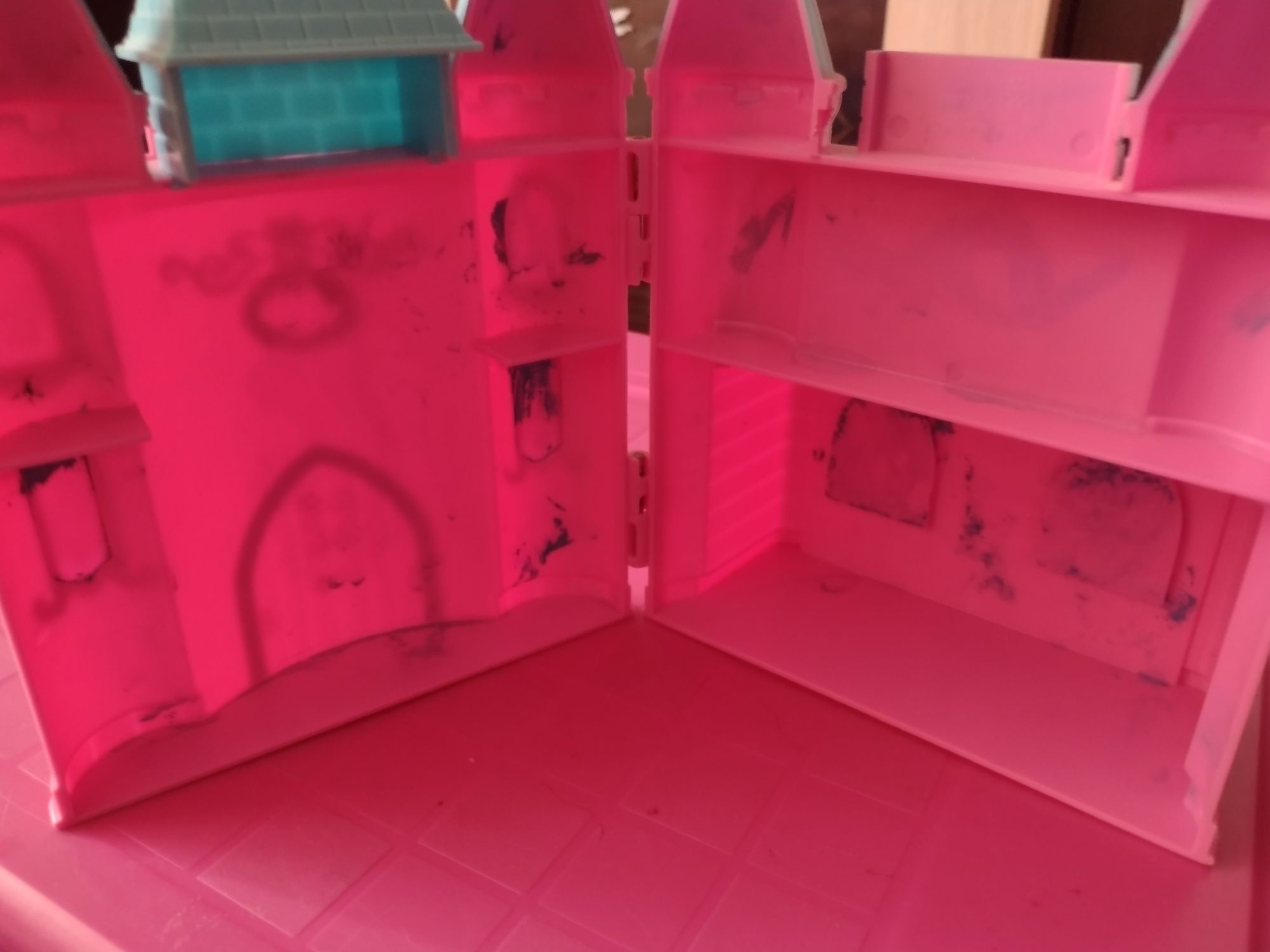 Mały zamek dla księżniczki rozkładany dziewczynka różowy