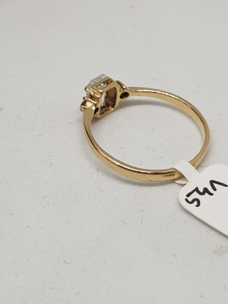 Złoty pierścionek z cyrkoniami złoto 586 r14