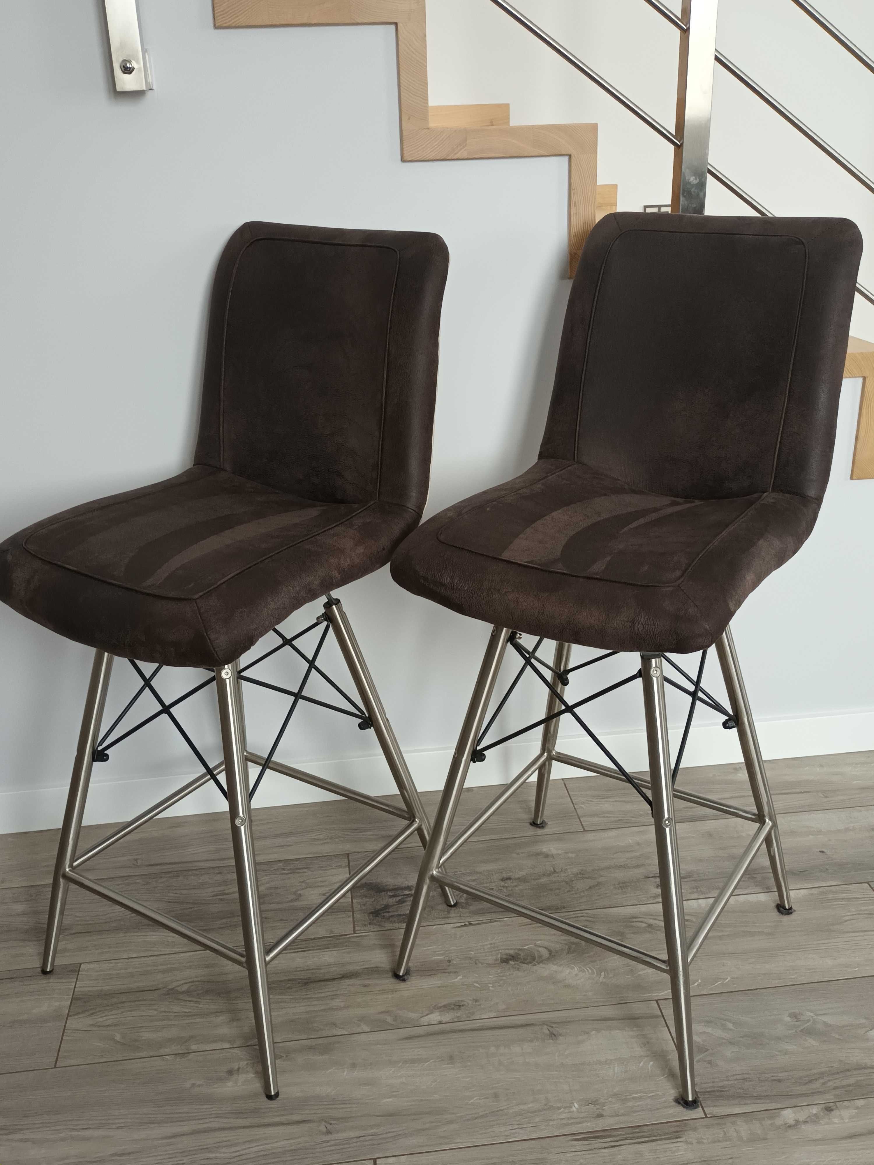 Krzesła hokery Henders&hazel 2 szt obrotowe metalowe
