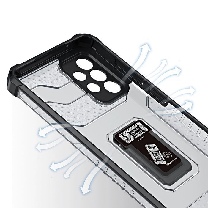 Crystal Ring Case etui + magnetyczny uchwyt Samsung Galaxy A72 4G
