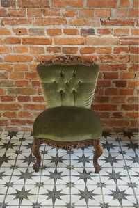 Fotel krzesło tapicerowane barok ludwik retro vintage stylowe