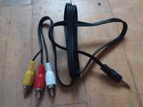 Kabel audio mini jack 3x chinch 100 cm