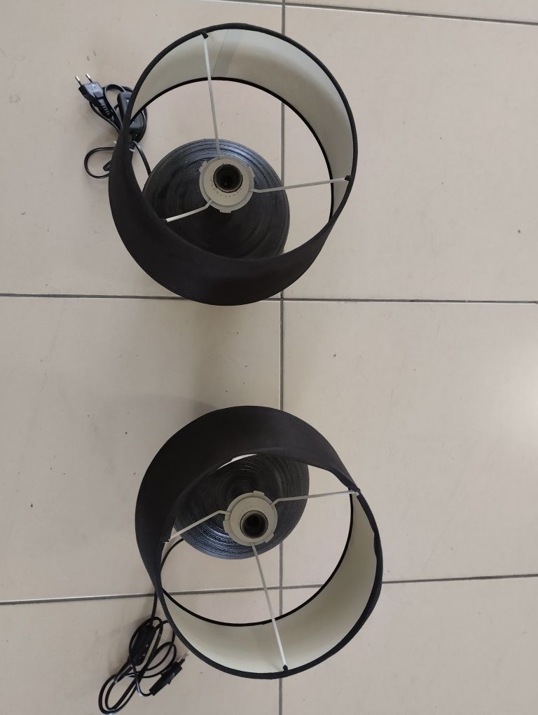 Par de candeeiro de mesa preto (como novos)