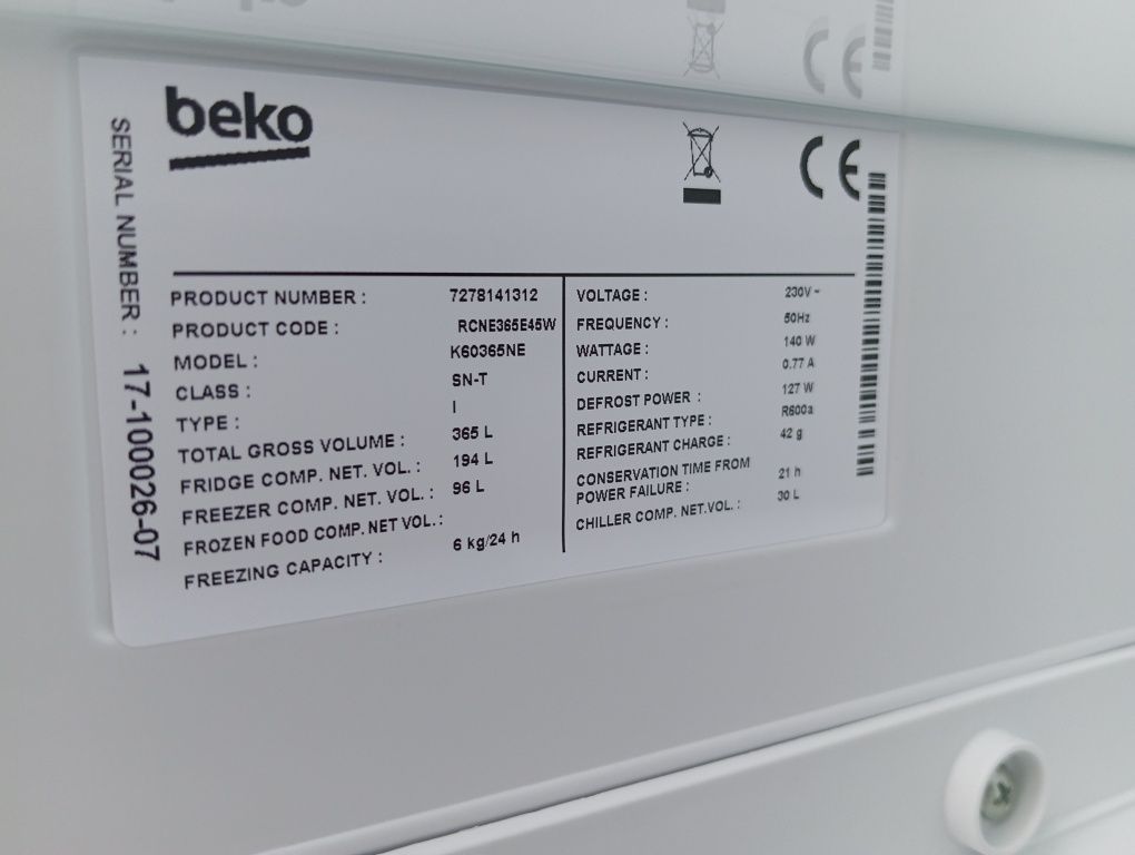 Холодильник BEKO No-Frost 185см INVERTER A+++ из Германии гарантия