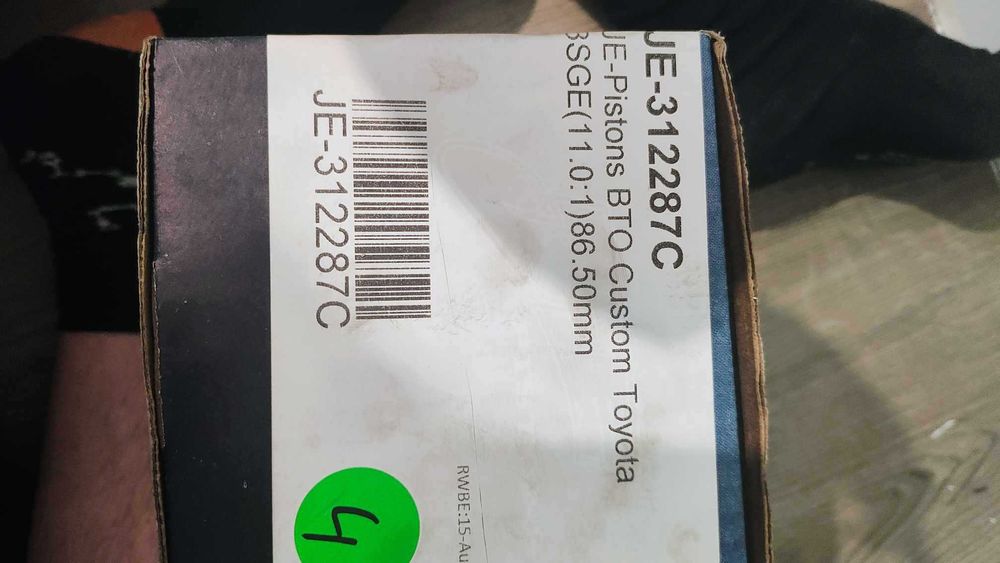 Tłoki 3s-ge JE PISTONS 11.0:1 +0.50 86,5mm toyota MR2 SW20, Celica