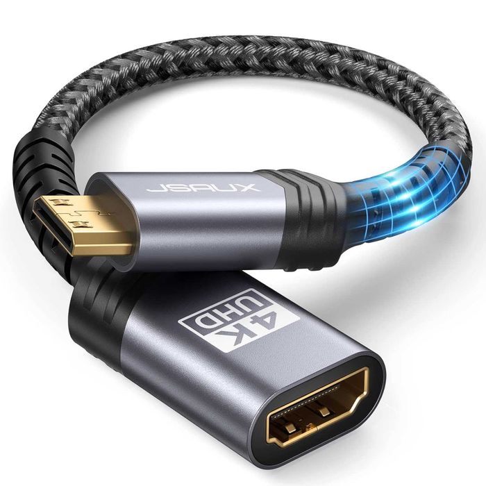 Adapter Przejściówka Kabel Wideo Mini Hdmi Do Hdmi 4k Uhd 60hz Dslr