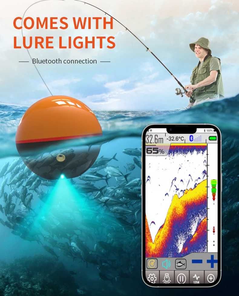 Эхолот беспроводной Fish Finder Erchang F68.